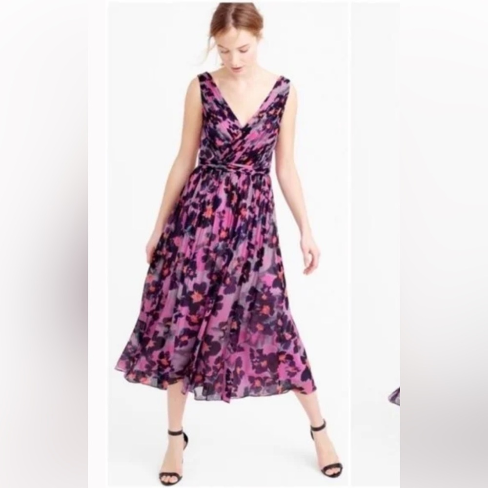 J. Crew Collection Pink Chiffon Dress